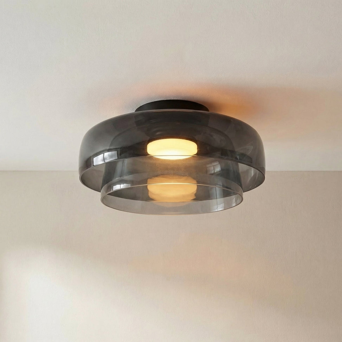 Modern Layered Glass Ceiling Light – Contemporary LED Lighting