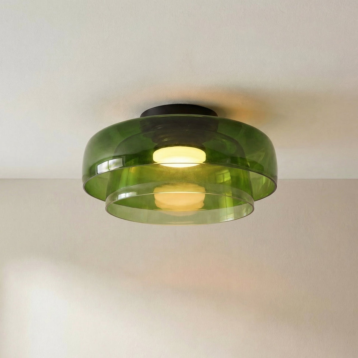 Modern Layered Glass Ceiling Light – Contemporary LED Lighting