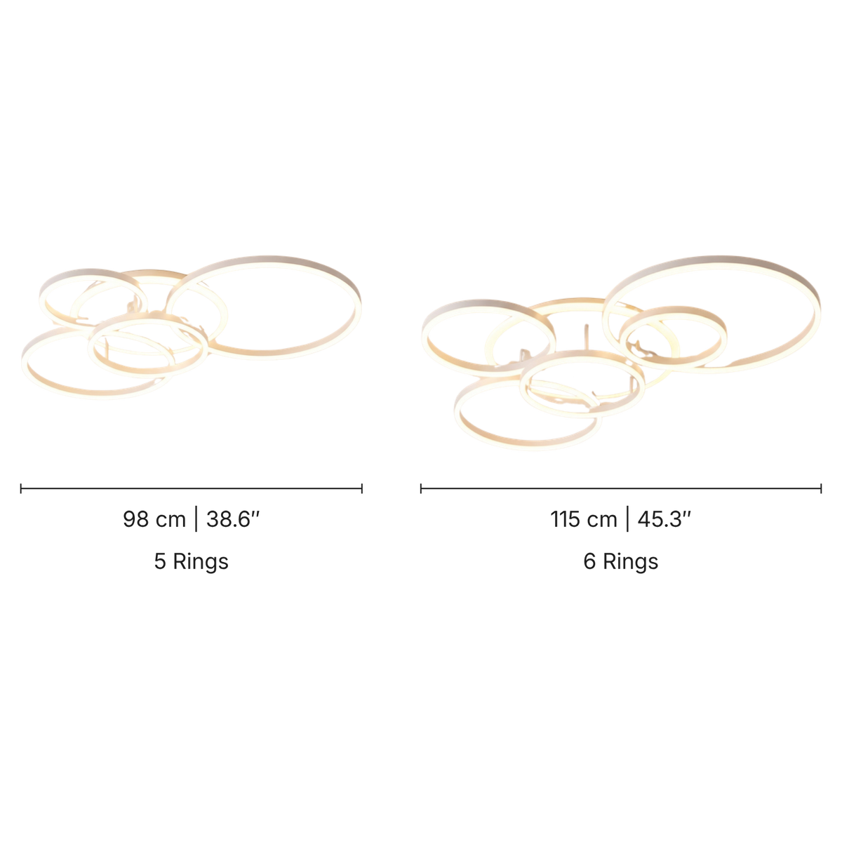 Interlocking LED Ring Ceiling Light – Geometric Ceiling Lighting