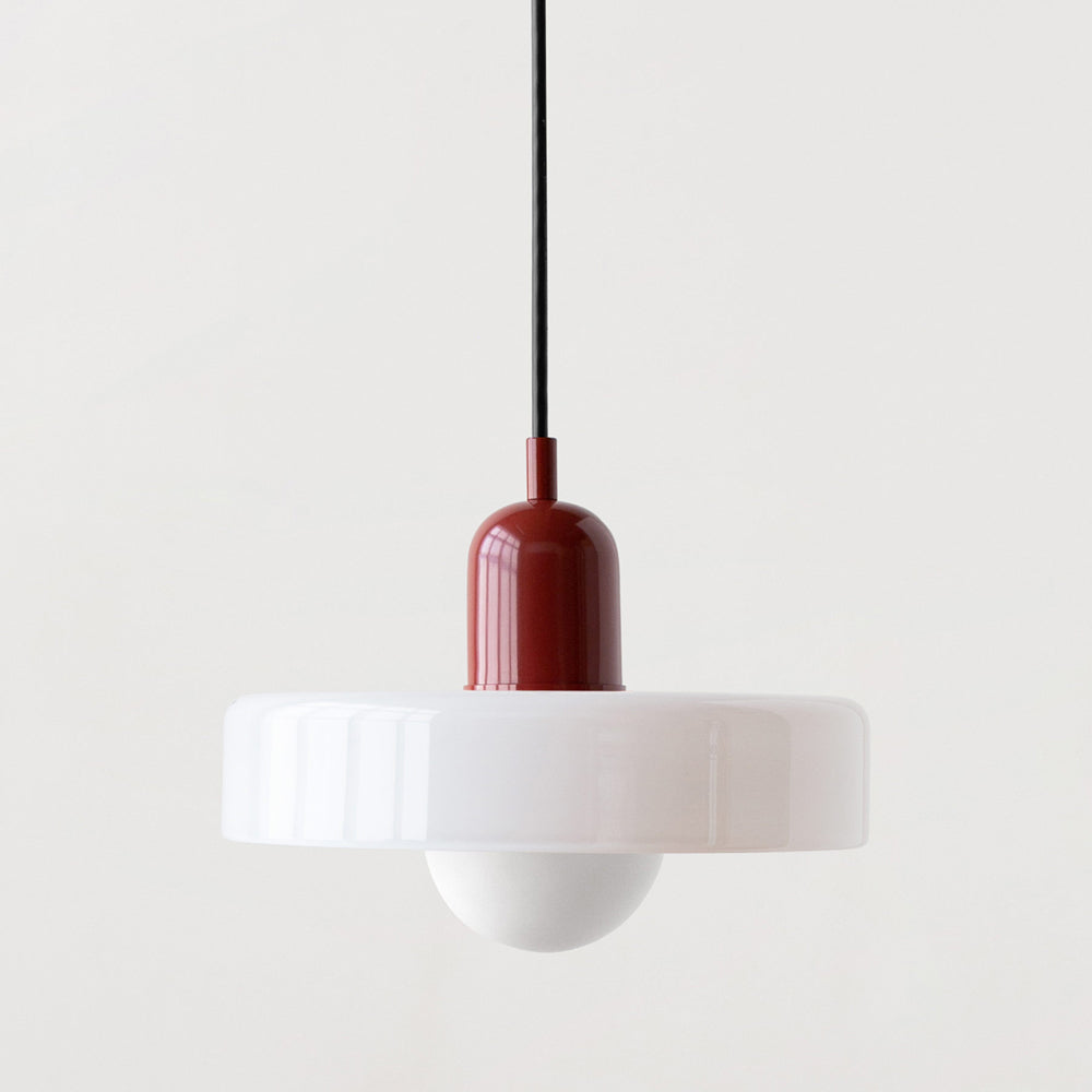 Bauhaus Colored Glass Pendant Light – Retro Modern Hanging Lighting