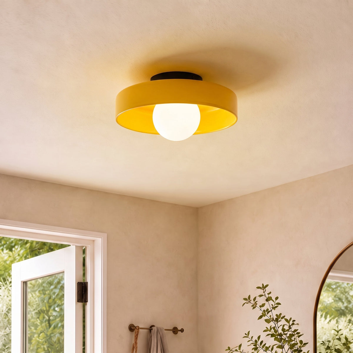 Bauhaus Glass Ceiling Light – Colorful Globe Lighting