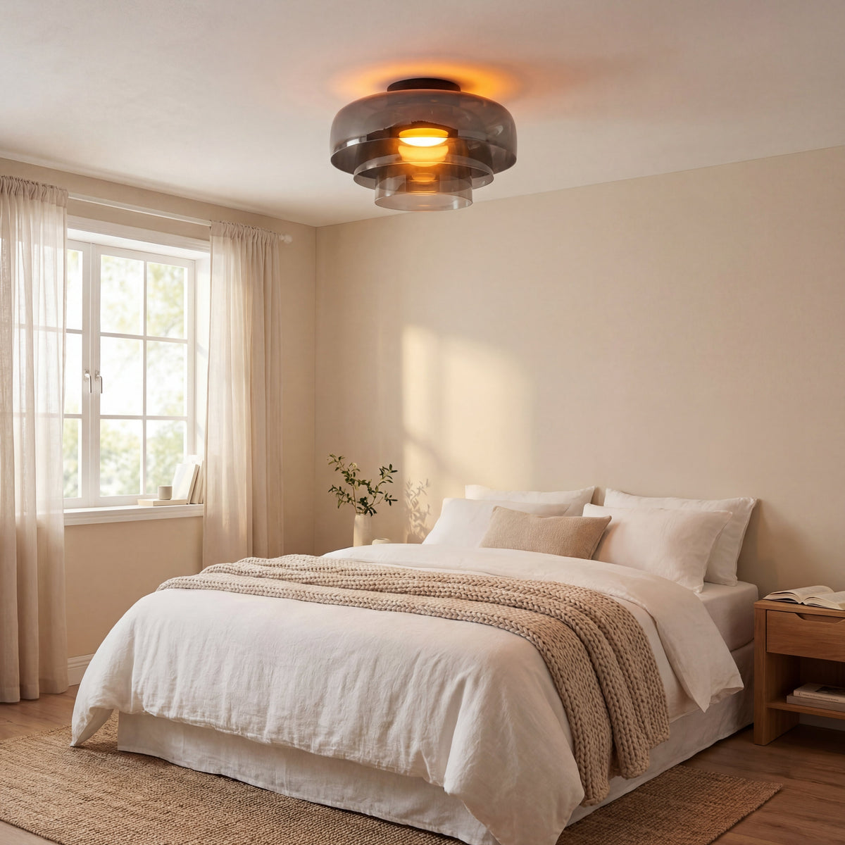 Modern Layered Glass Ceiling Light – Contemporary LED Lighting