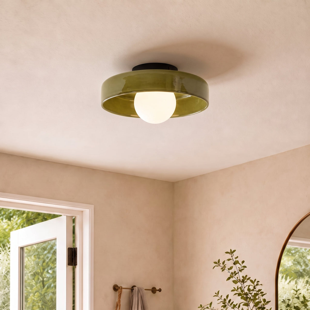 Bauhaus Glass Ceiling Light – Colorful Globe Lighting