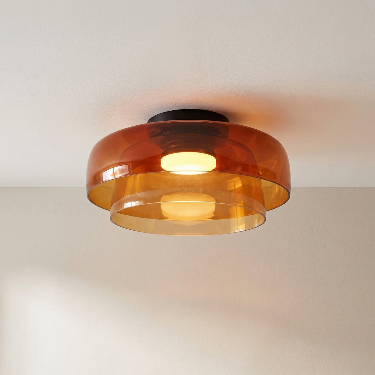 Modern Layered Glass Ceiling Light – Contemporary LED Lighting