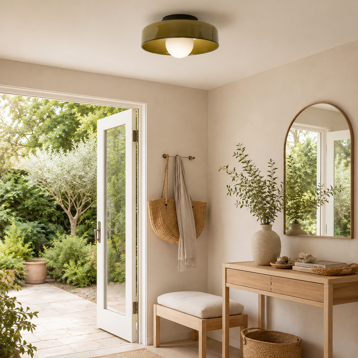 Bauhaus Glass Ceiling Light – Colorful Globe Lighting