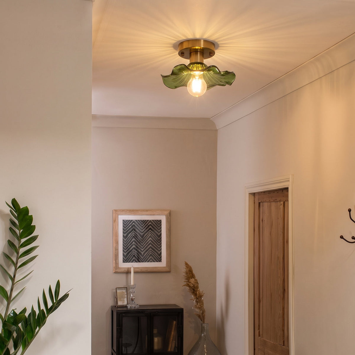Hibiscus Ceiling Light – Elegant Floral Glass Lighting