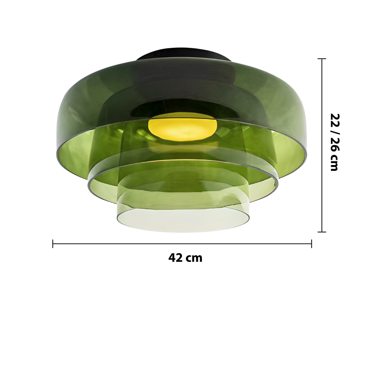 Modern Layered Glass Ceiling Light – Contemporary LED Lighting