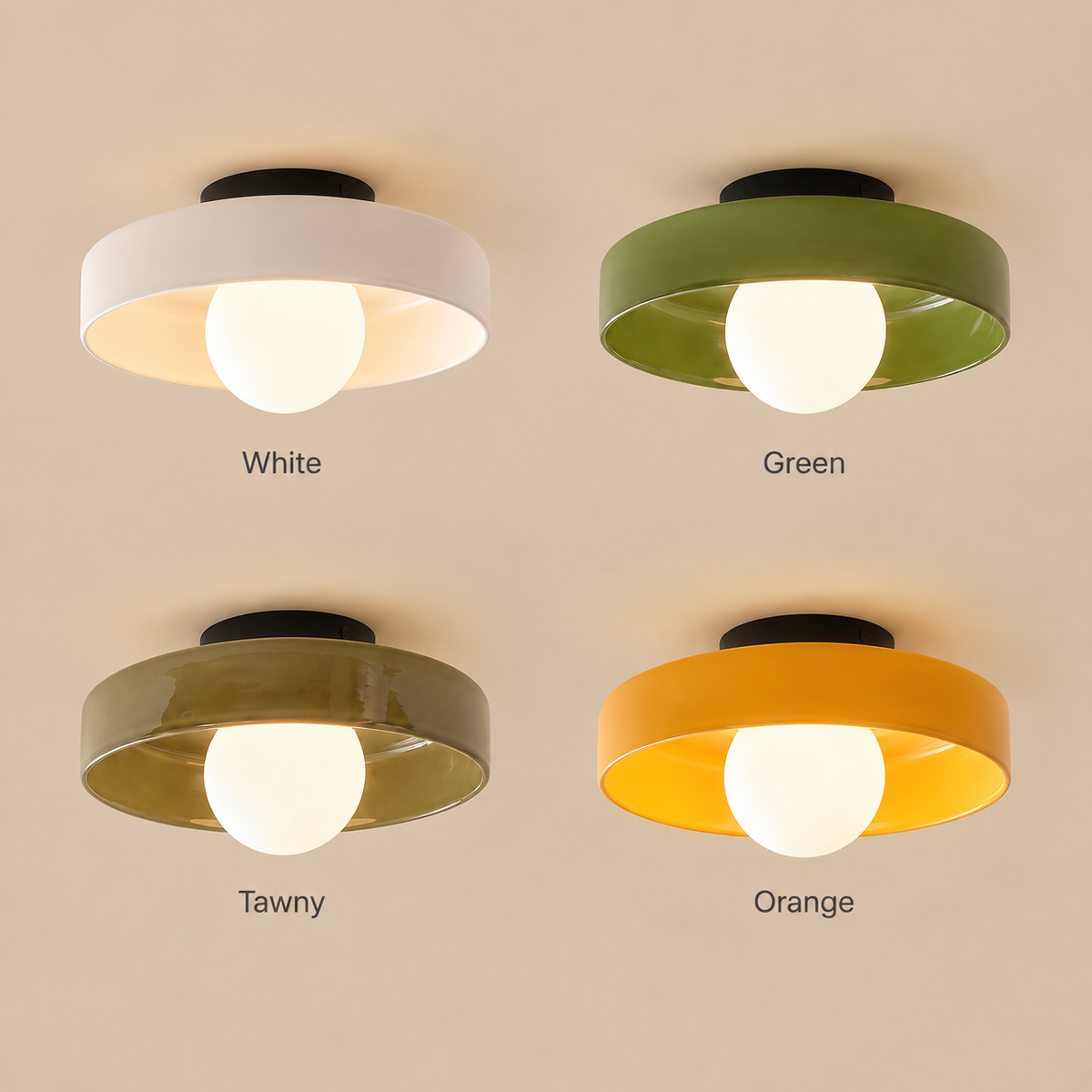 Bauhaus Glass Ceiling Light – Colorful Globe Lighting