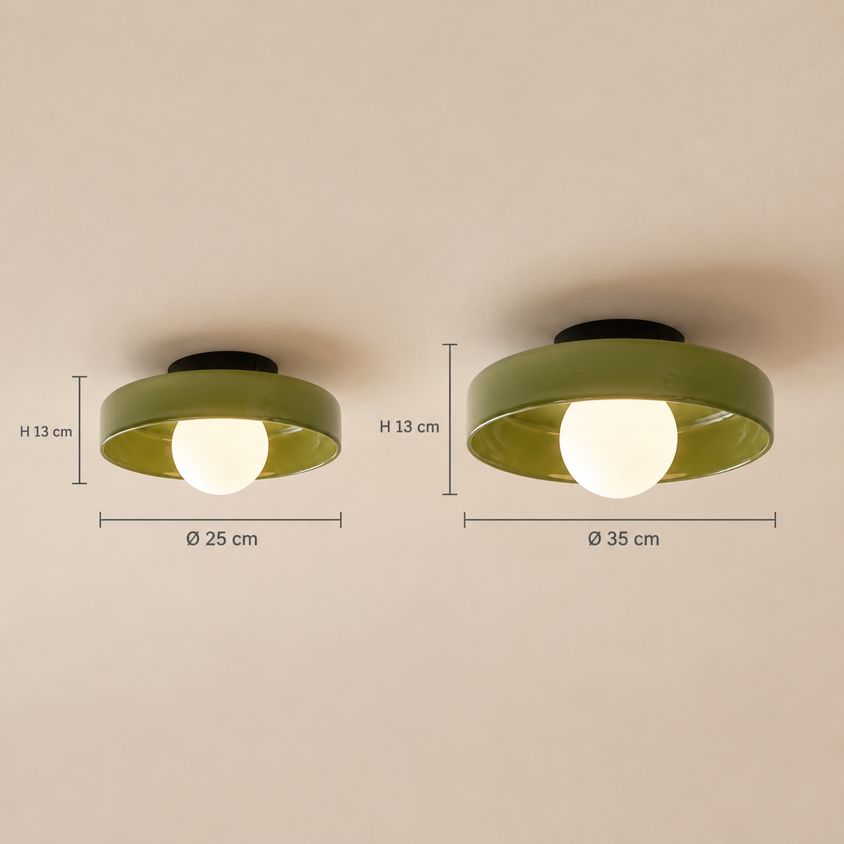 Bauhaus Glass Ceiling Light – Colorful Globe Lighting