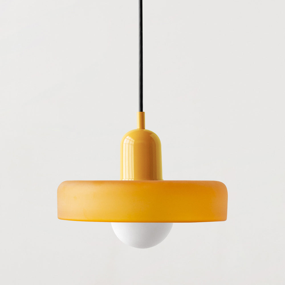 Bauhaus Colored Glass Pendant Light – Retro Modern Hanging Lighting