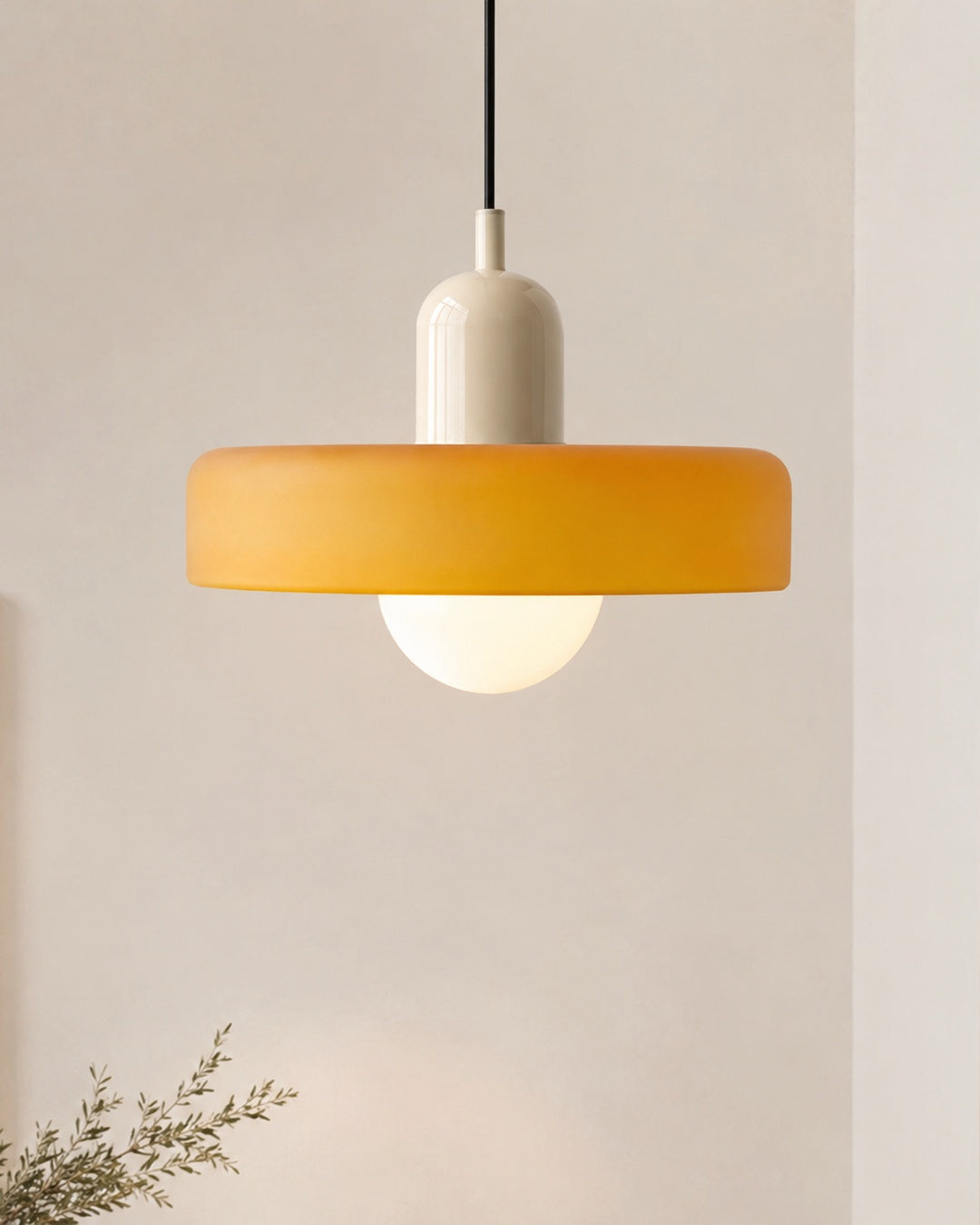 Bauhaus Colored Glass Pendant Light – Retro Modern Hanging Lighting