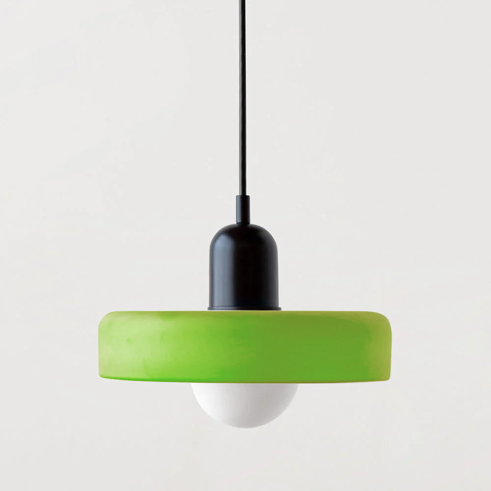 Bauhaus Colored Glass Pendant Light – Retro Modern Hanging Lighting