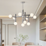 Modern Globe Chandelier – Contemporary Metal and Glass Lighting