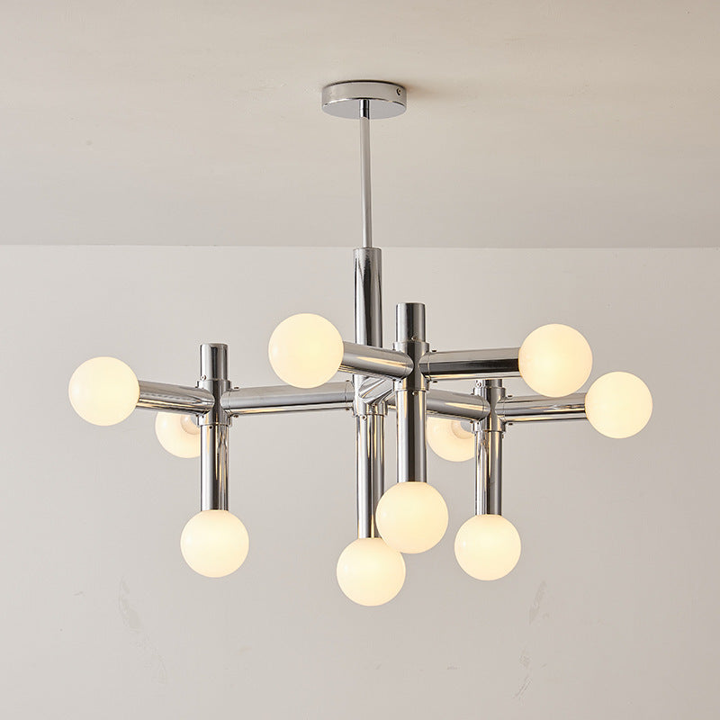 Modern Globe Chandelier – Contemporary Metal and Glass Lighting