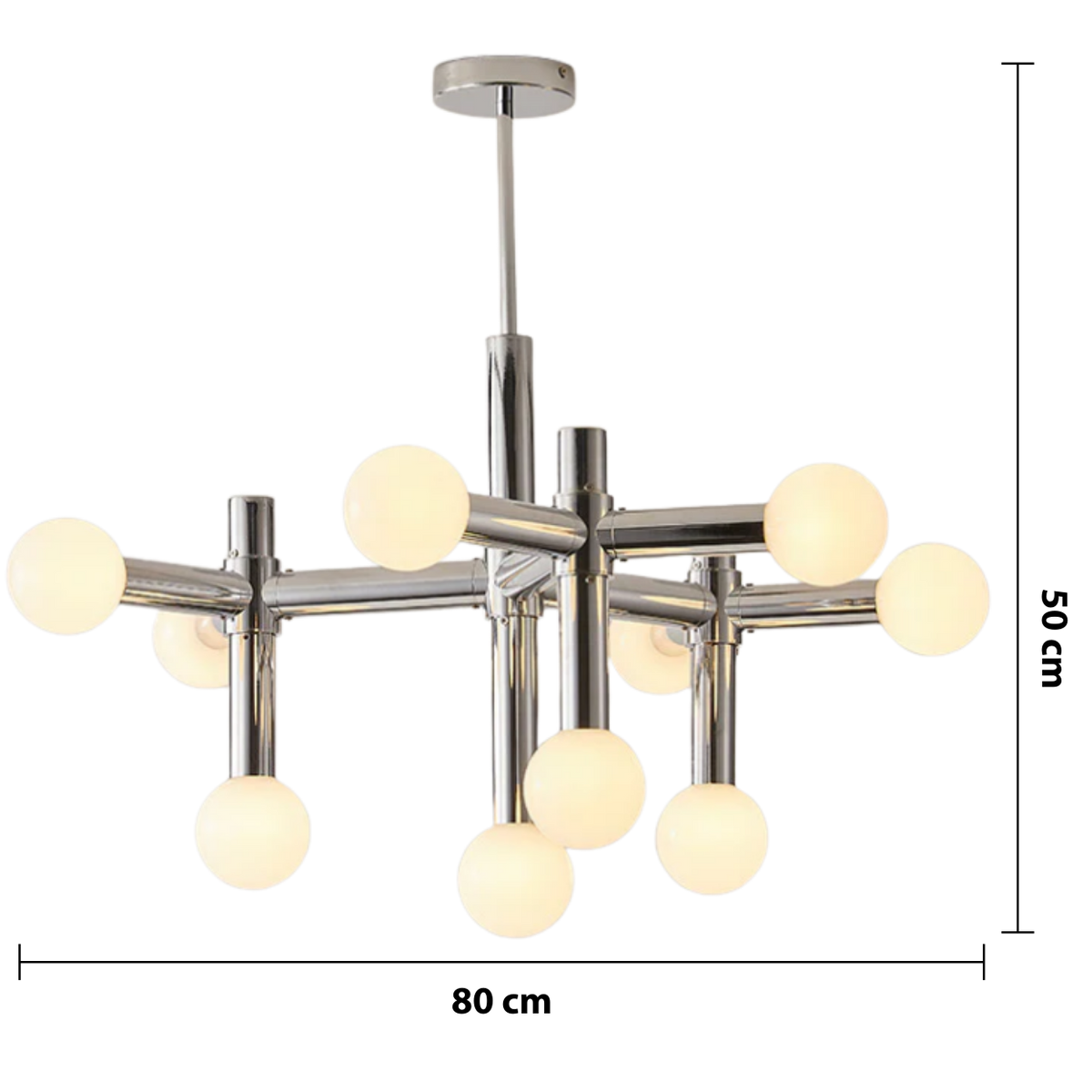 Modern Globe Chandelier – Contemporary Metal and Glass Lighting