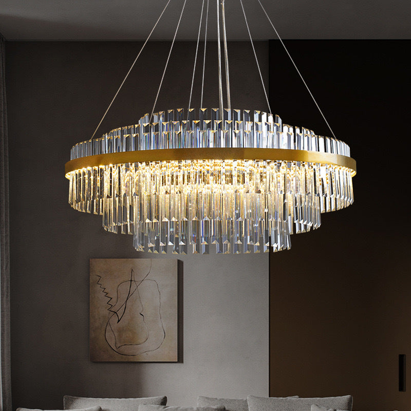 Luxury Crystal Chandelier – Elegant Modern Tiered Lighting