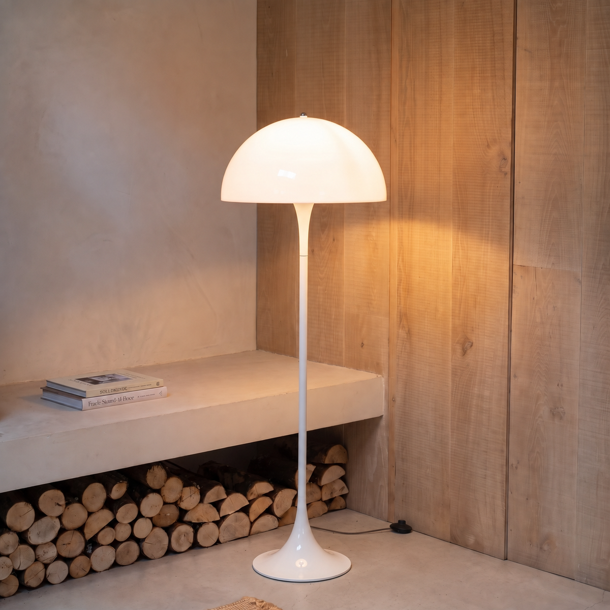 Modern Mushroom Floor Lamp – Minimalist Dome-Shaped LED Lighting