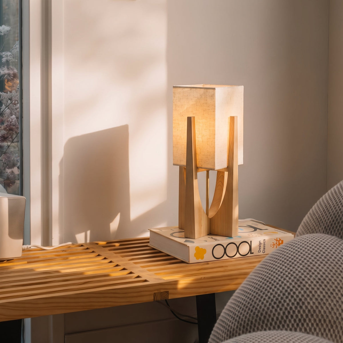 Japanese Style Wabi Sabi Floor Lamp – Minimalist Wooden Lighting