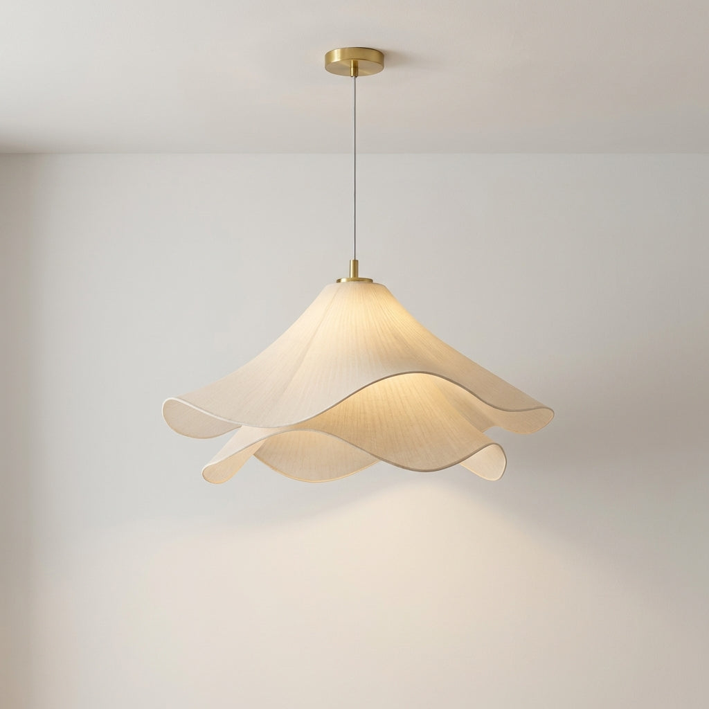 Flower Fabric Pendant Light – Elegant Sculptural Hanging Lighting