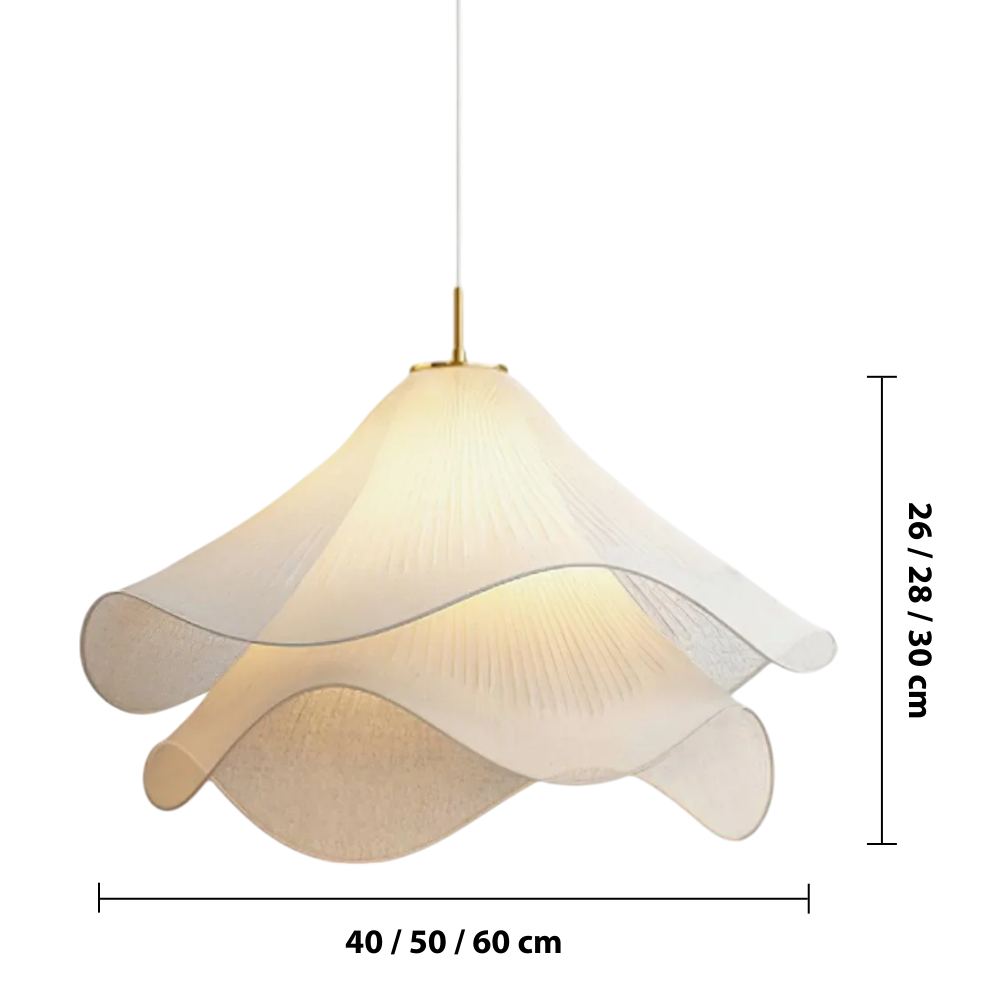 Flower Fabric Pendant Light – Elegant Sculptural Hanging Lighting