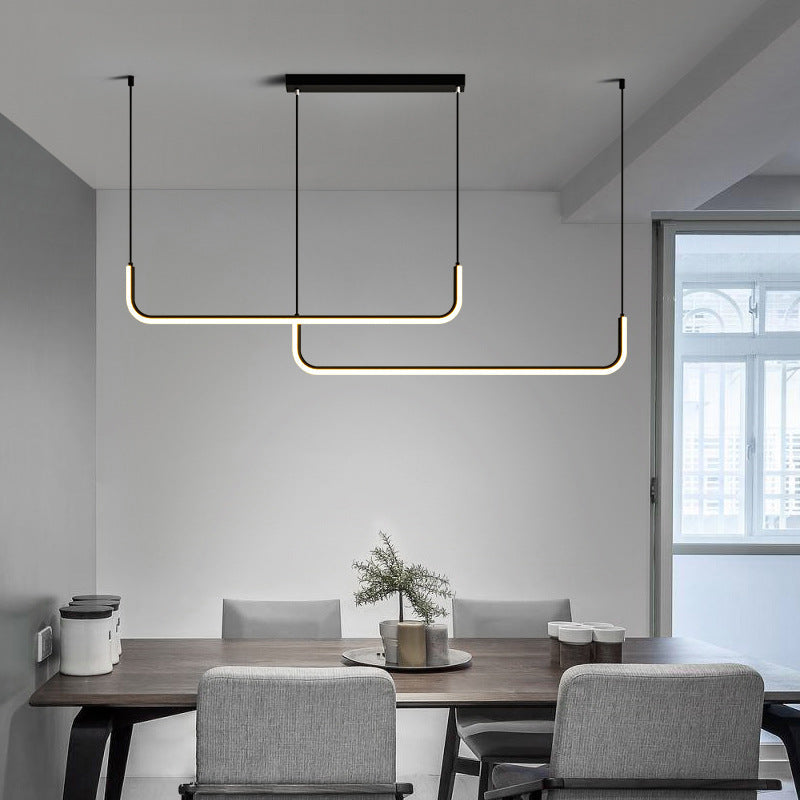 Modern Linear Bar Pendant Light – Minimalist LED Hanging Lighting