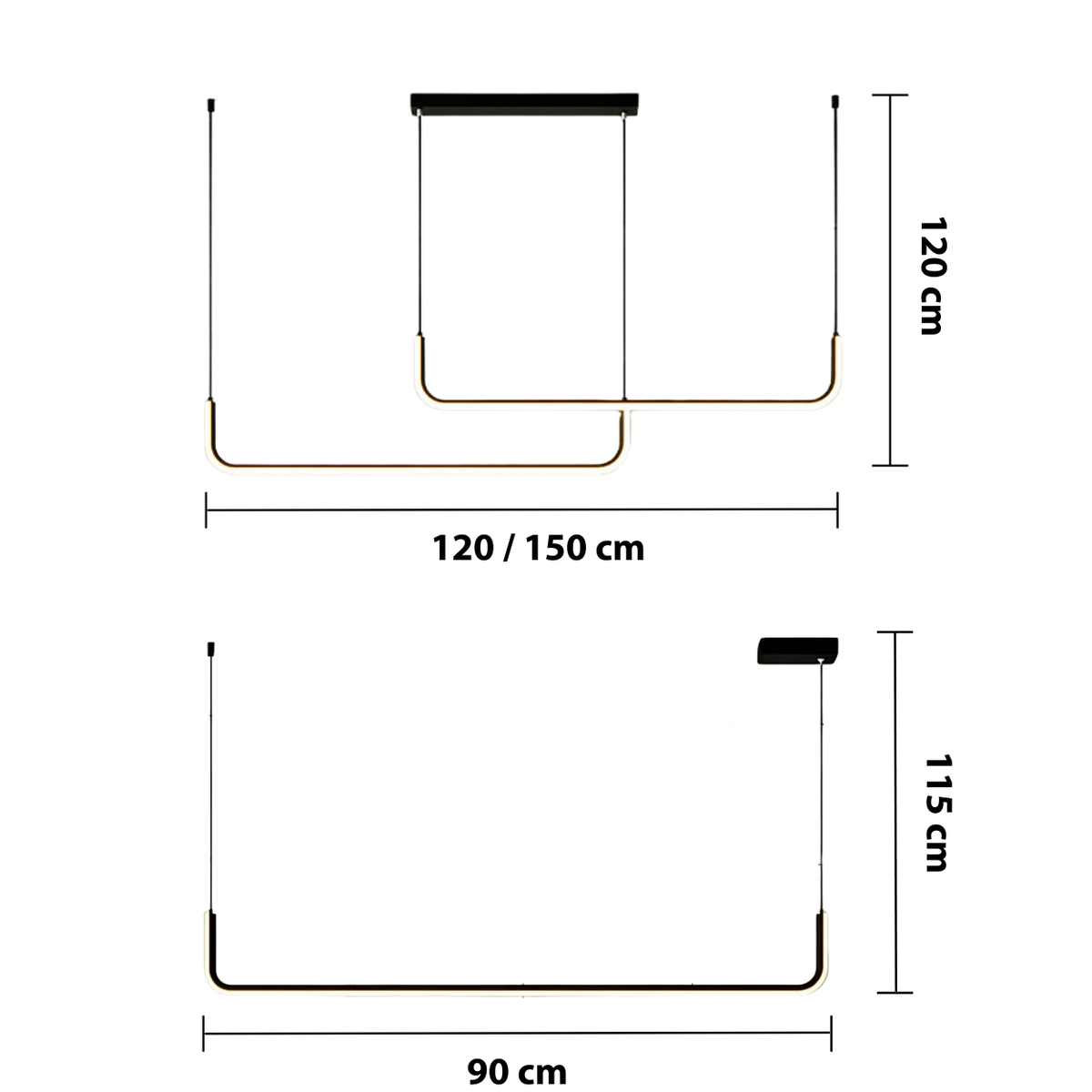 Modern Linear Bar Pendant Light – Minimalist LED Hanging Lighting