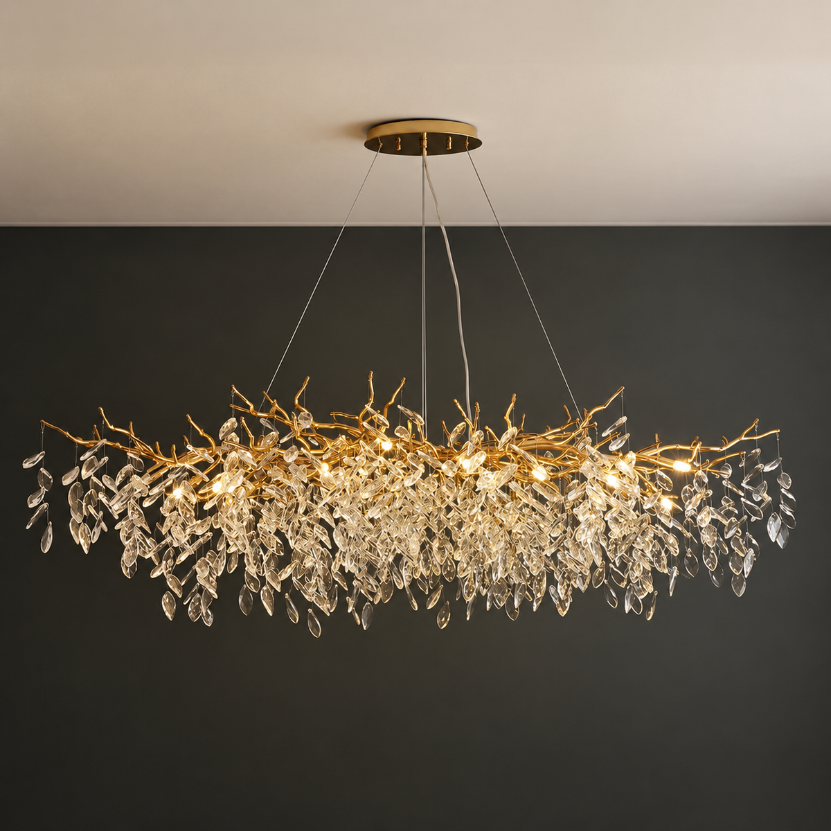 French Style Glass Chandelier – Elegant Crystal Branch Lighting