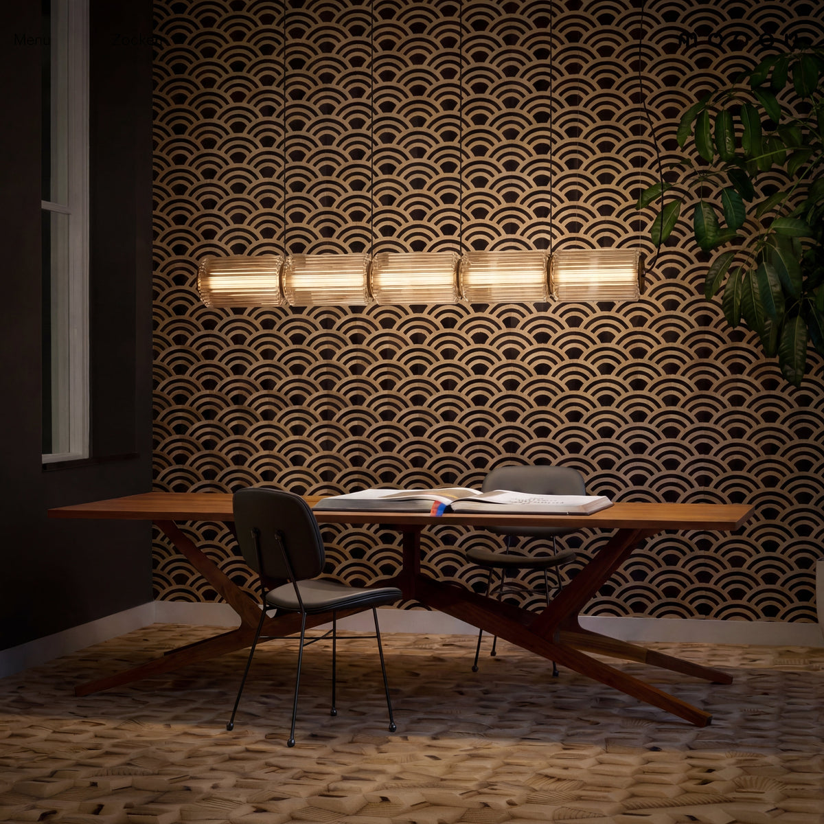 Cylinder Glass Pendant Light – Modern Linear Hanging Lighting