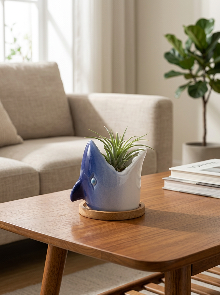 Indoor Flower Pot Shark Shape | Living Room