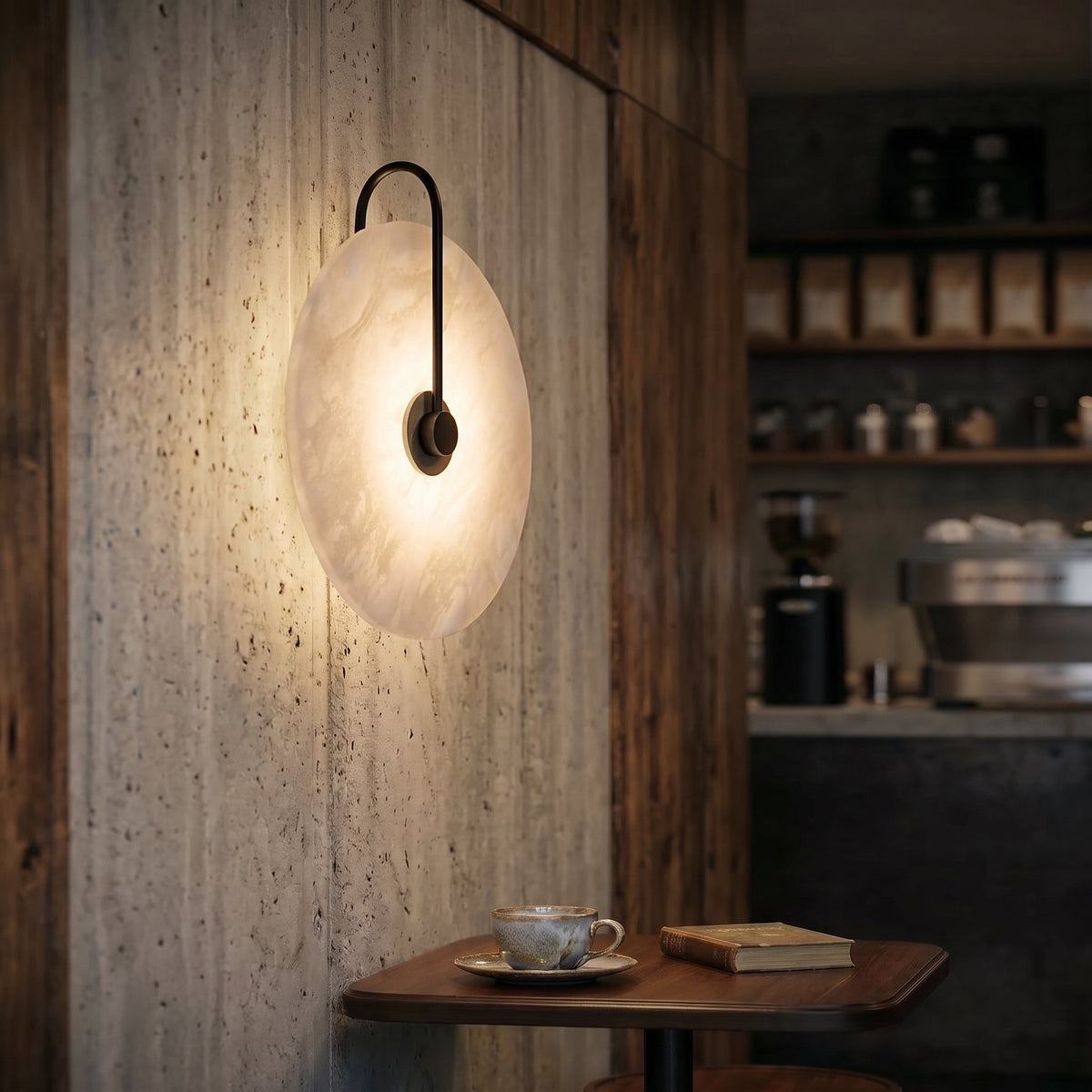Alab Marble LED Wall Lamp – Elegant Alabaster Wall Lighting