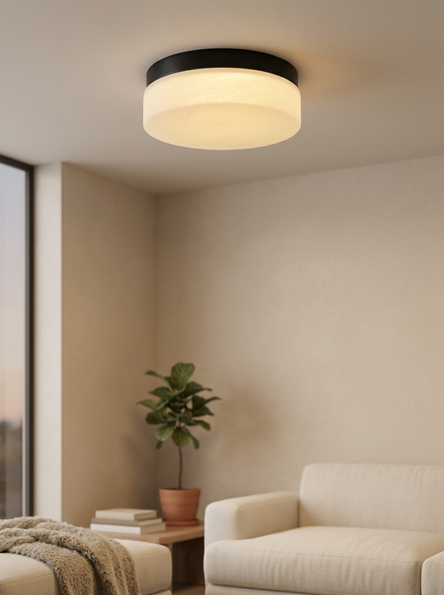 Living Room Ceiling Light Flush Mount | Round