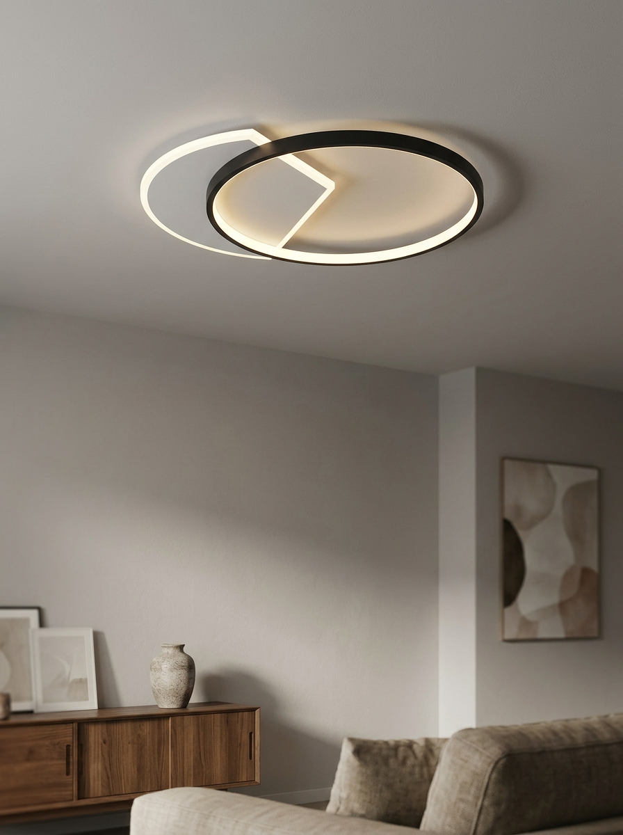 Living Room Ceiling Light LED Round Ring | Modern