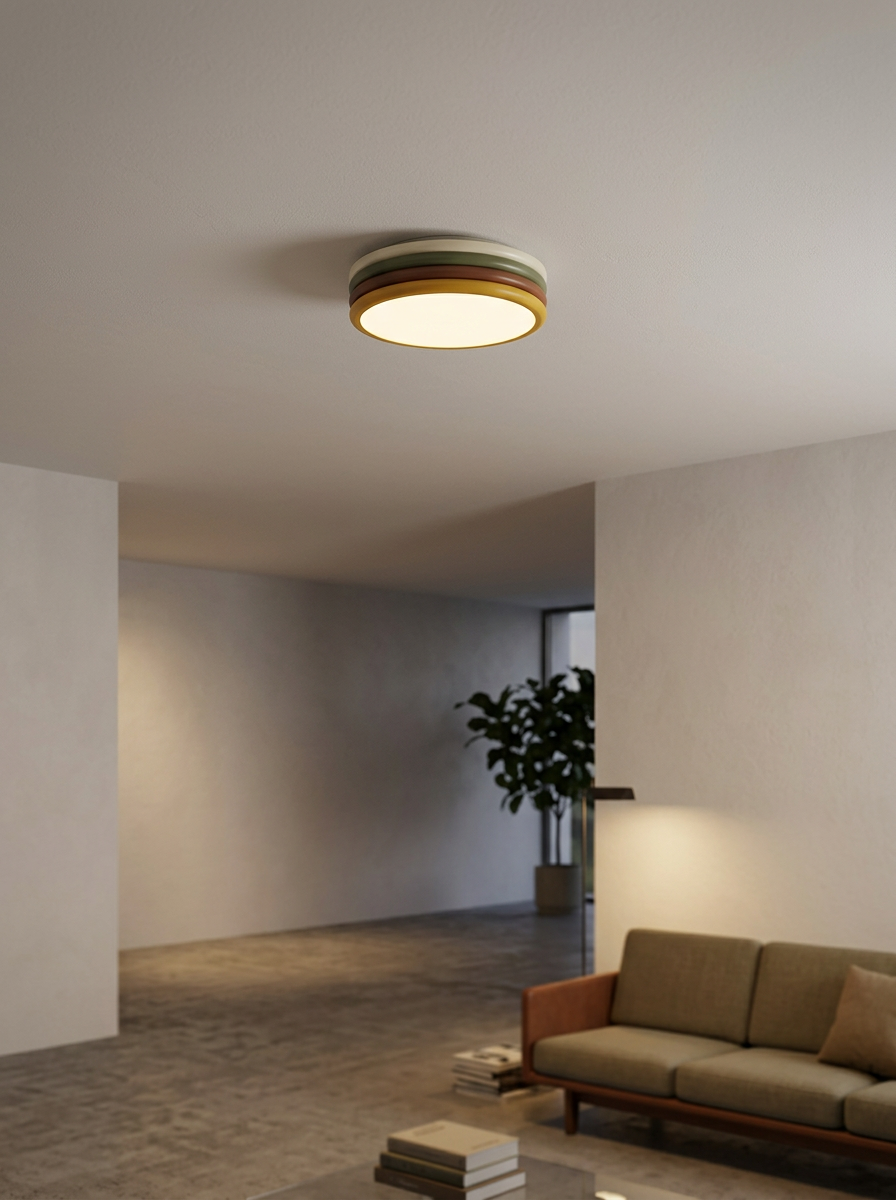 Living Room Ceiling Light Round Stripe | Retro