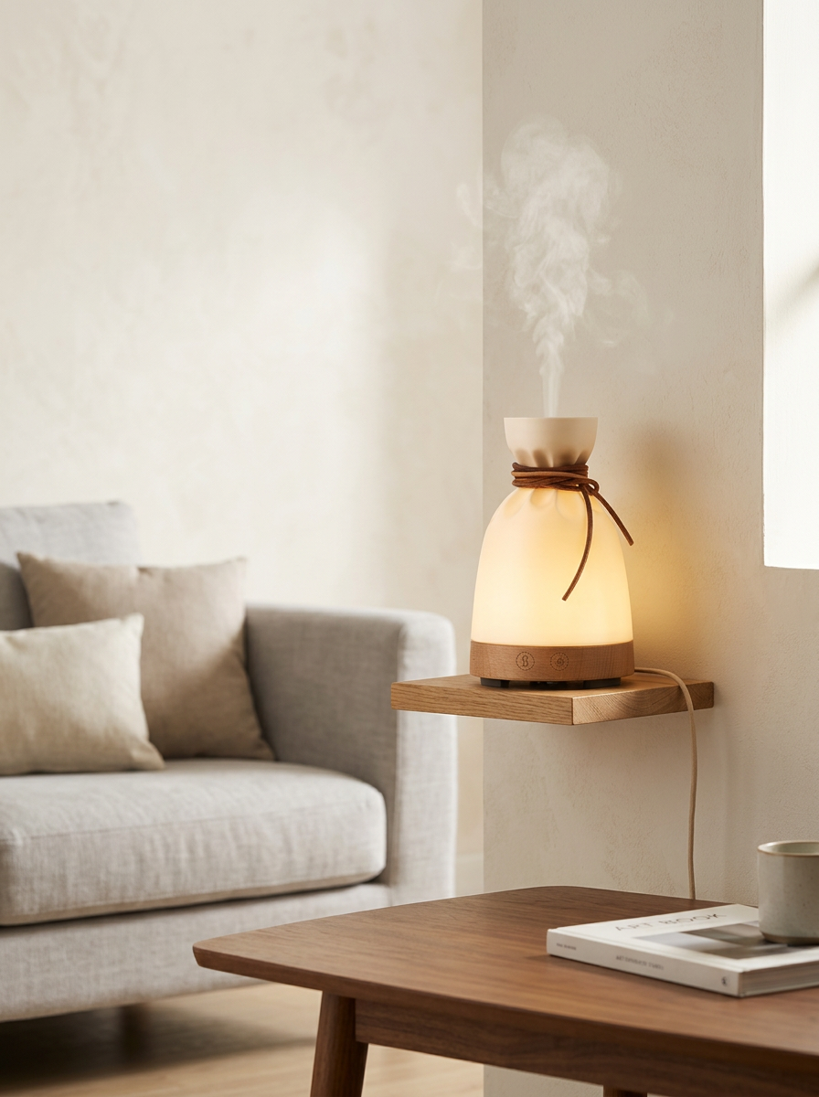 Living Room Diffuser Essential Oil LED | Pouch Design
