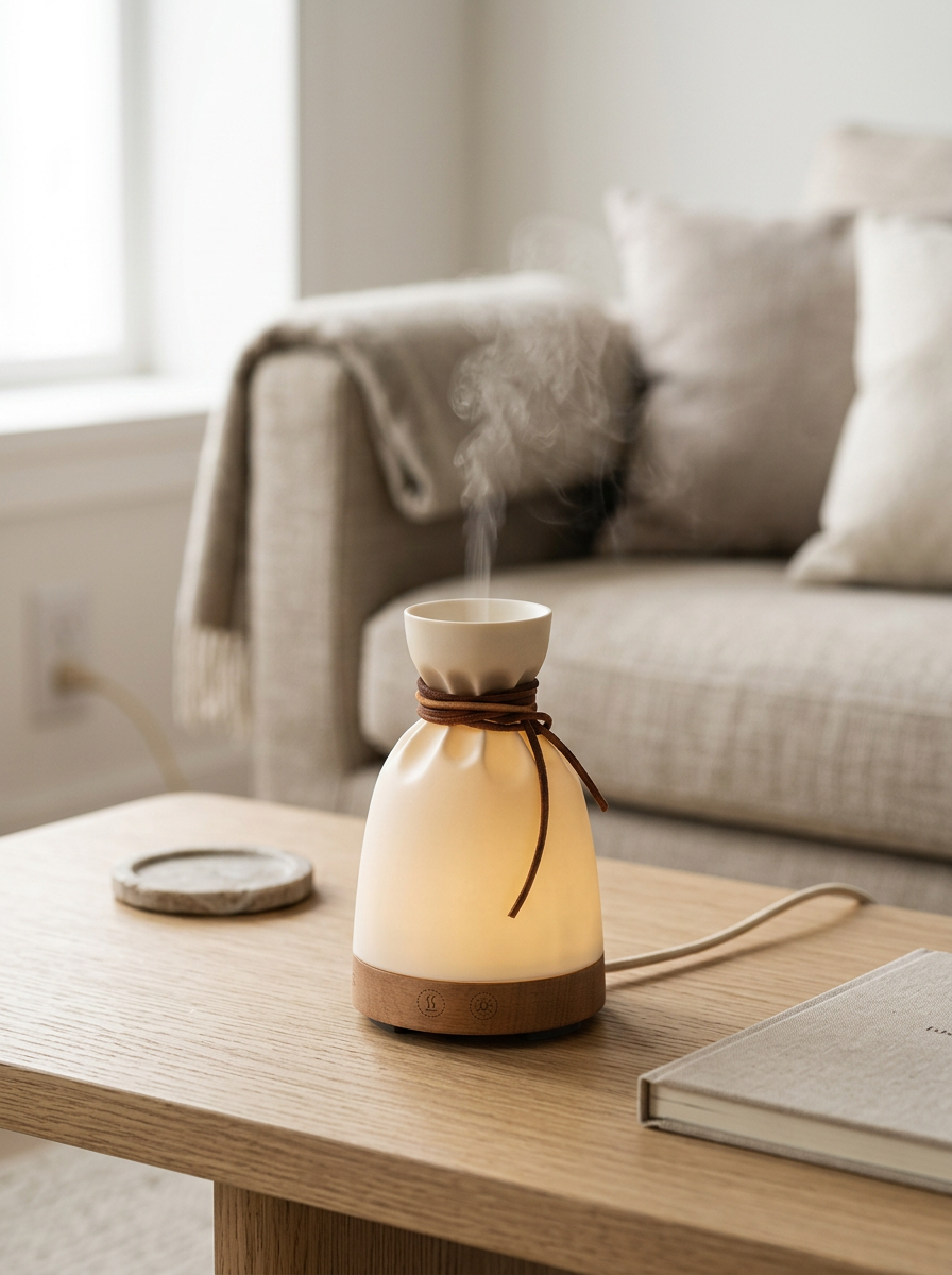 Living Room Diffuser Essential Oil LED | Pouch Design