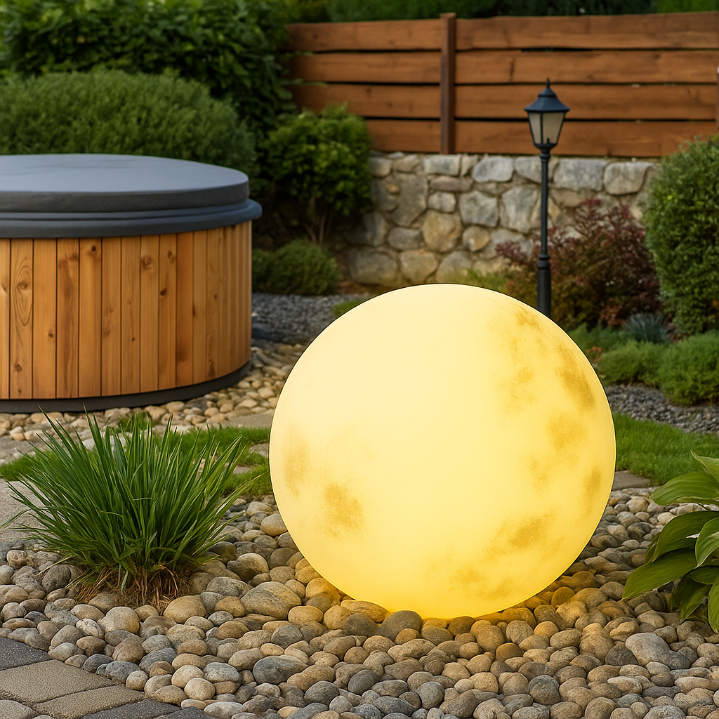 Moon Garden Solar Powered Lamp – Decorative Outdoor Moon Lighting