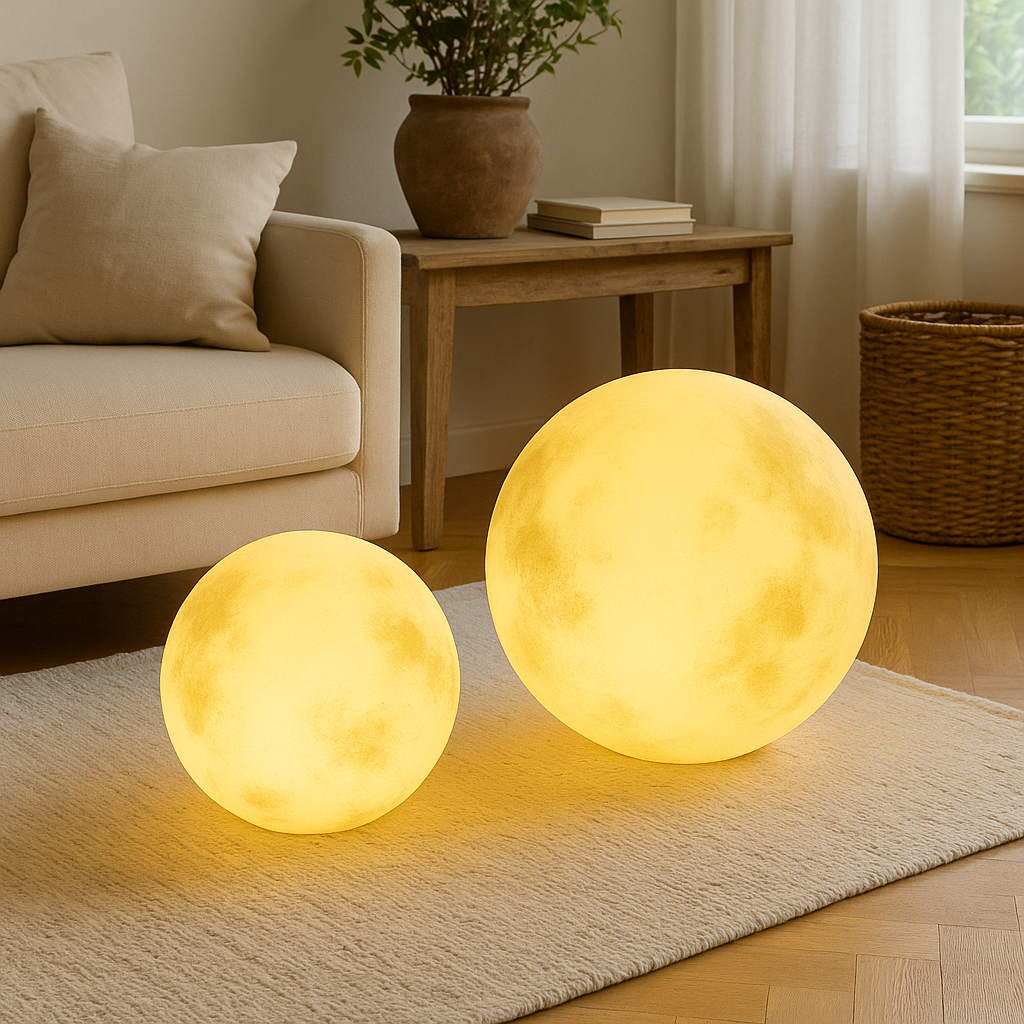Moon Garden Solar Powered Lamp – Decorative Outdoor Moon Lighting