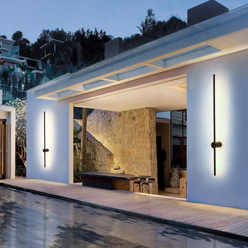 Modern Linear Outdoor Wall Light – Waterproof LED Lighting