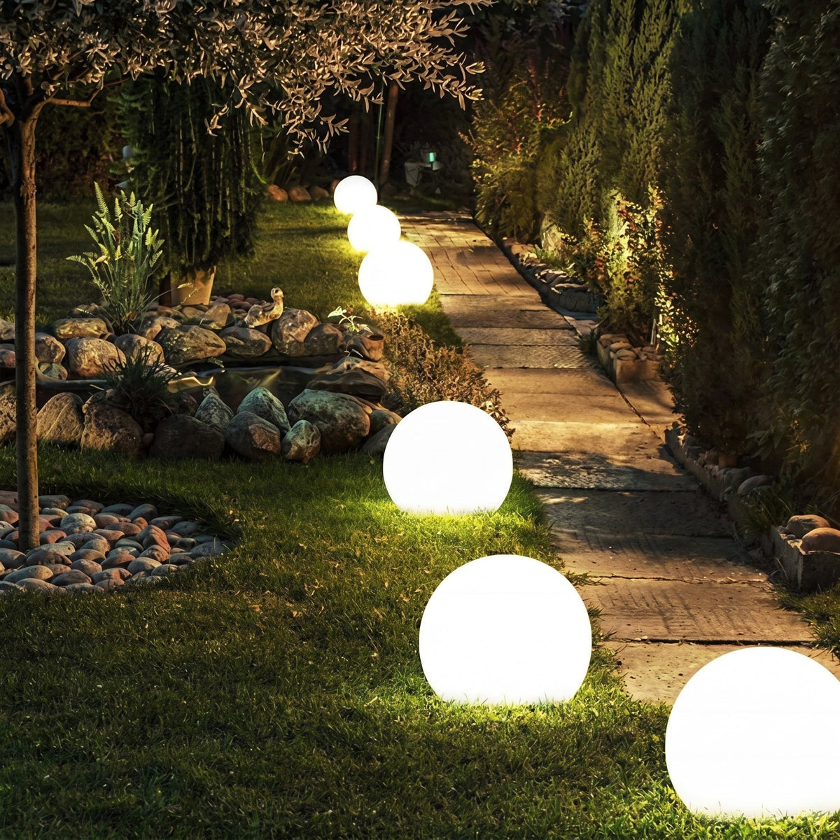 LED Garden Sphere Light – Waterproof Outdoor Globe Lighting
