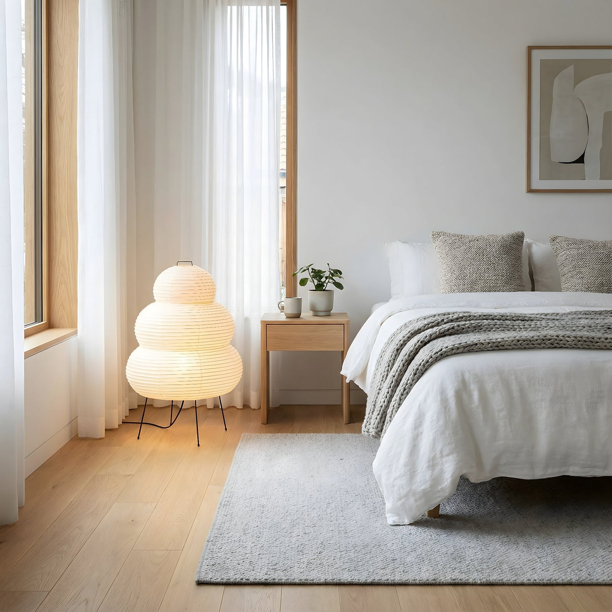 Rice Paper Table Lamp – Japanese Inspired Ambient Lighting