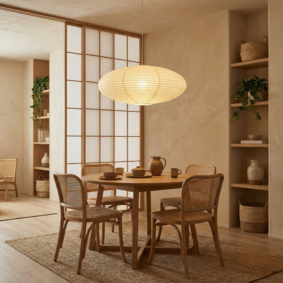 Wabi's Paper Pendant Light – Japanese Inspired Hanging Lighting