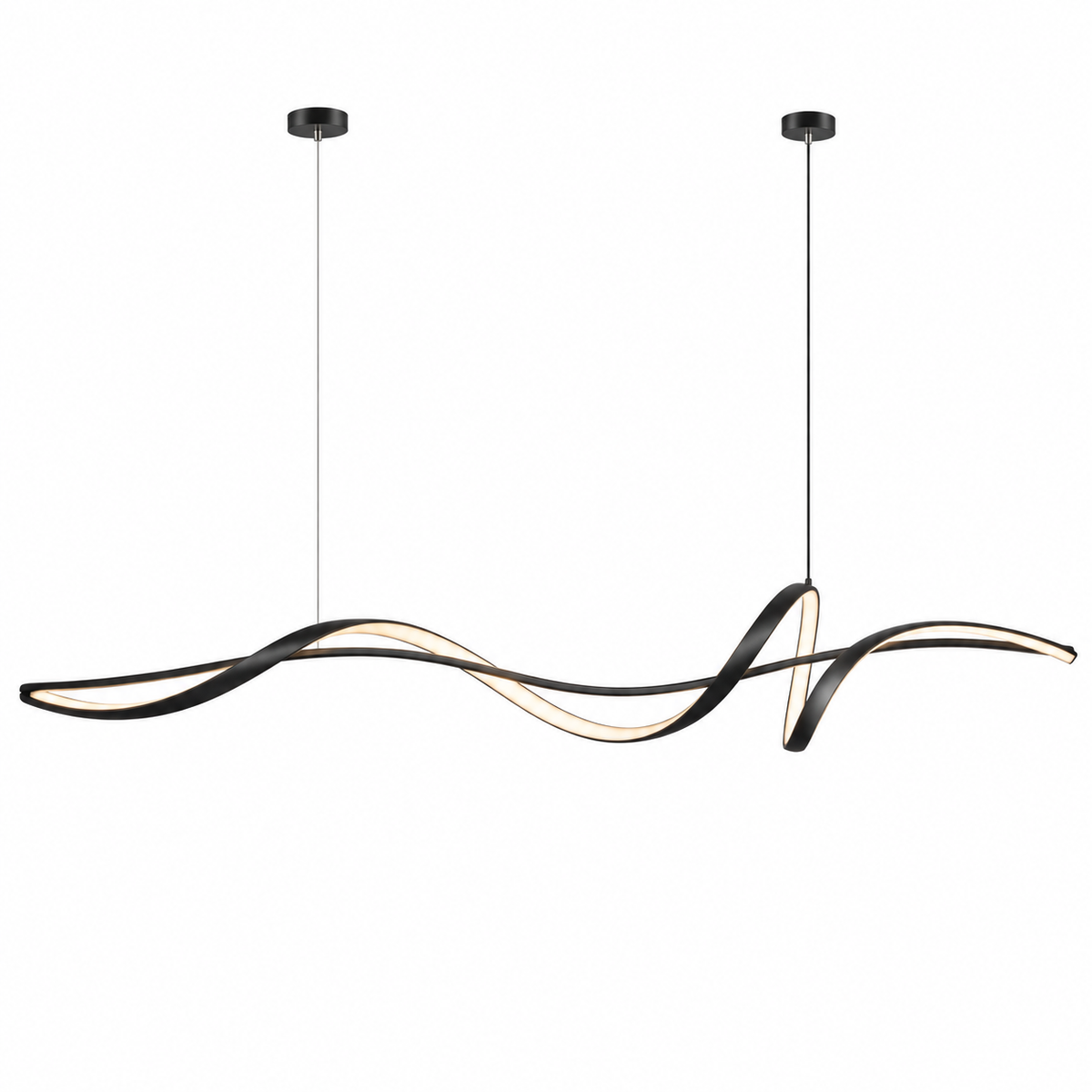 Flowing Wave LED Pendant Light – Scandinavian Hanging Lighting