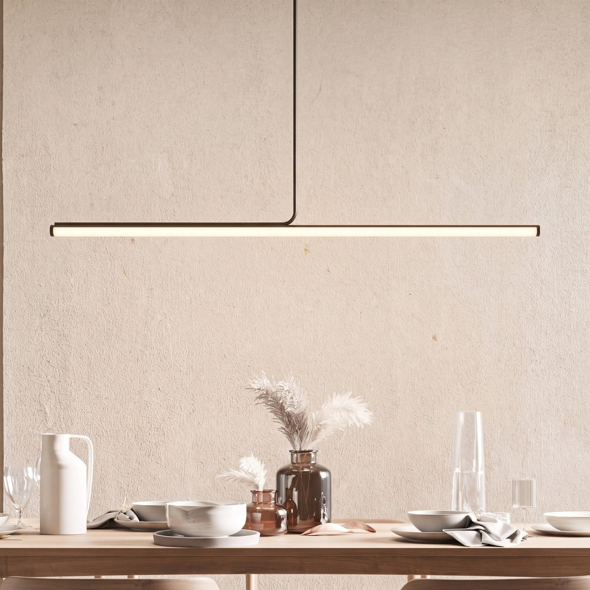 Slim Linear LED Pendant Light – Minimalist Bar Lighting