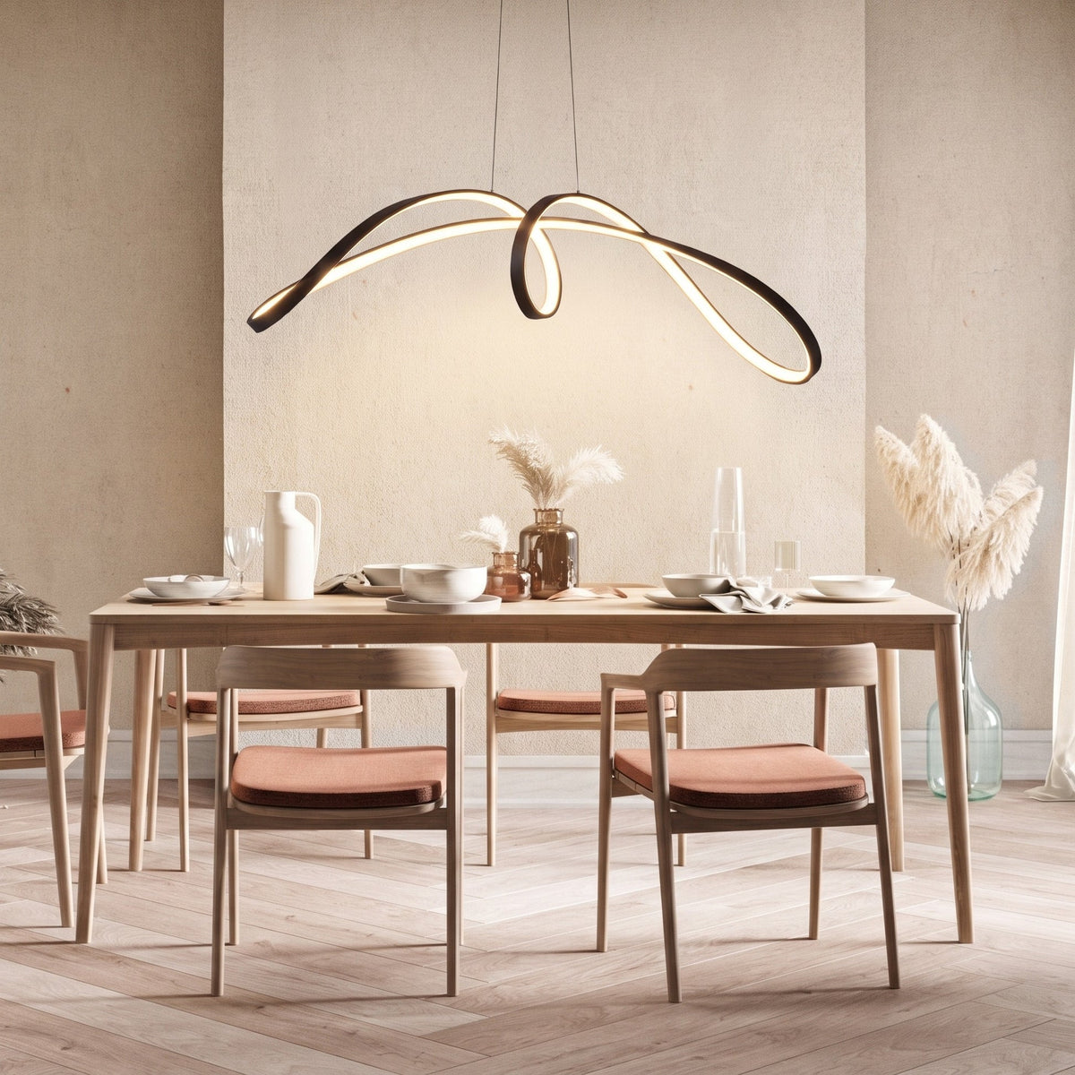 Sculptural Spiral LED Pendant Light – Contemporary Hanging Lighting