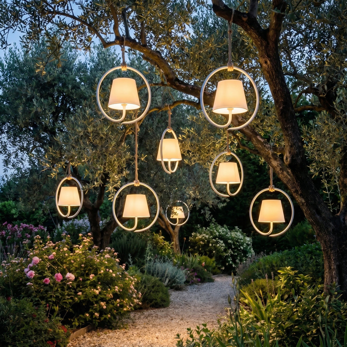 Outdoor Rechargeable Pendant Light – Modern Hanging Ambient Lighting