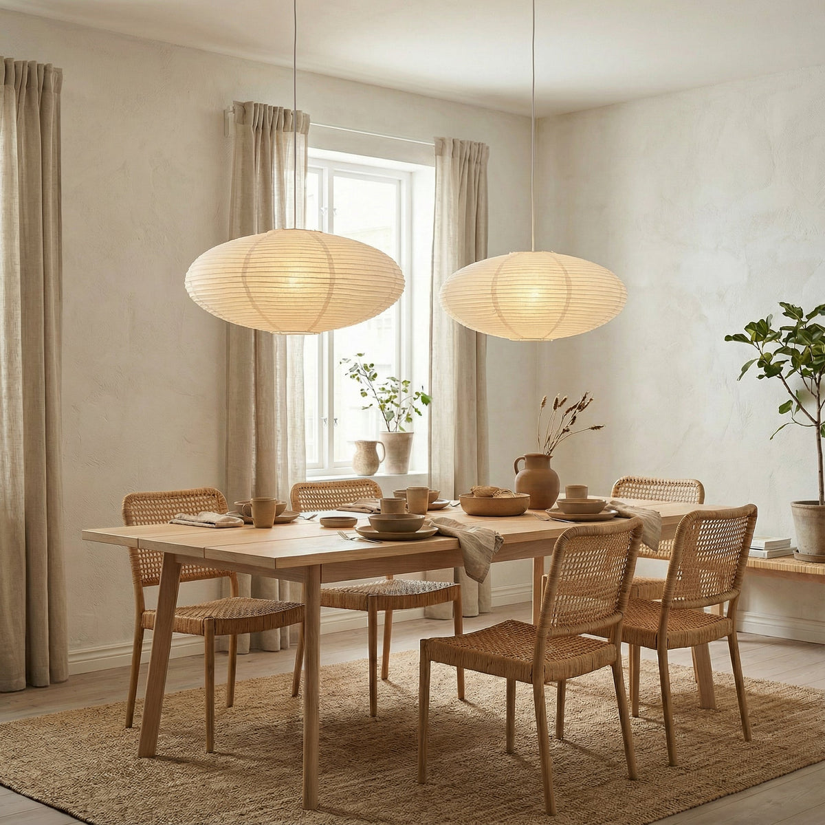 Wabi's Paper Pendant Light – Japanese Inspired Hanging Lighting