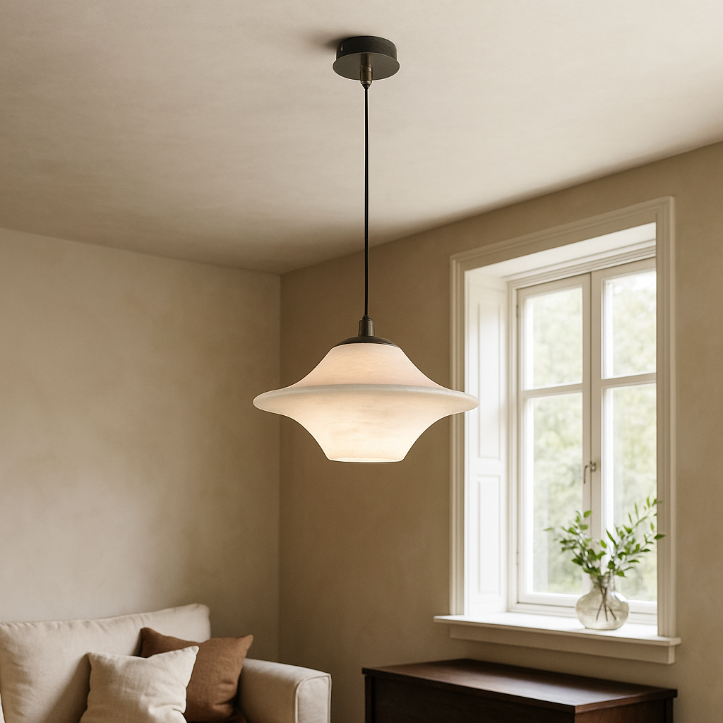 Sculptural Alabaster Pendant Light – Natural Stone Lighting