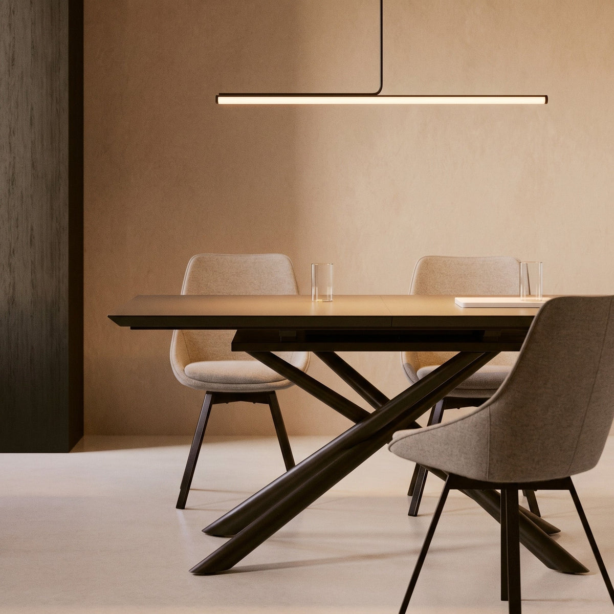 Slim Linear LED Pendant Light – Minimalist Bar Lighting