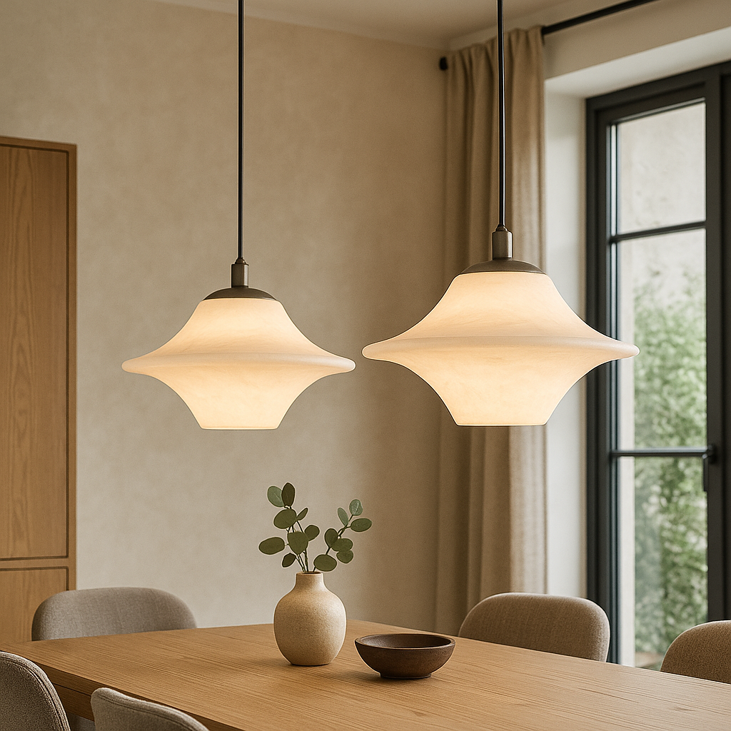 Sculptural Alabaster Pendant Light – Natural Stone Lighting