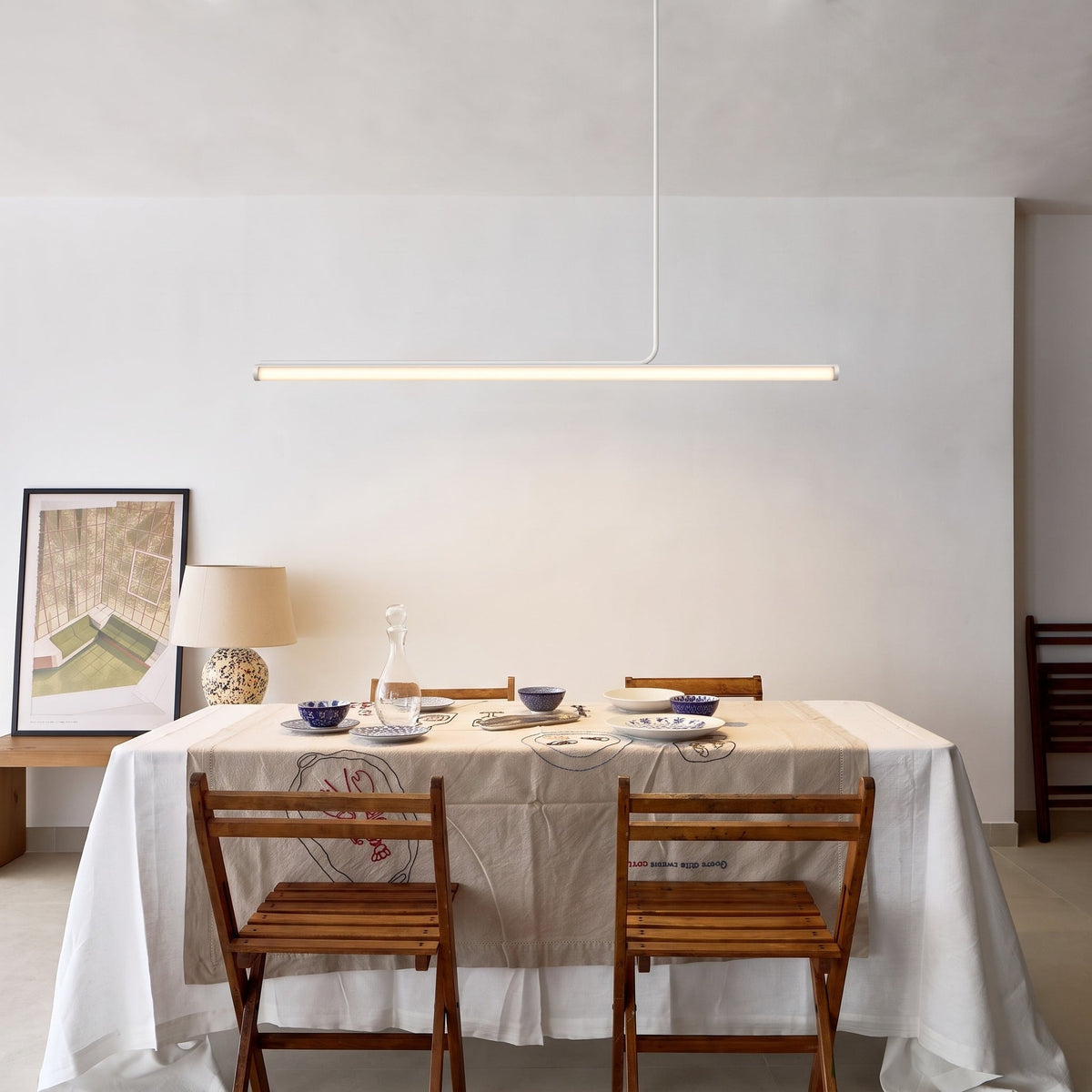 Slim Linear LED Pendant Light – Minimalist Bar Lighting